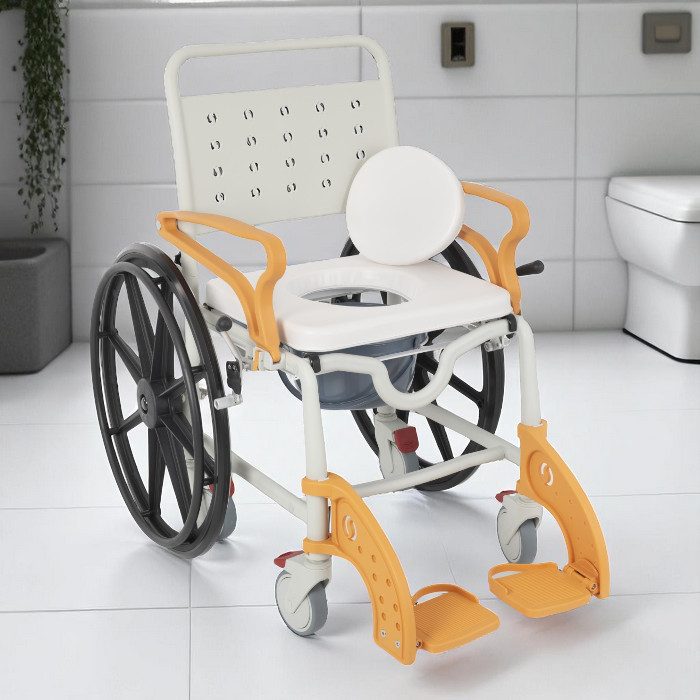 Comfort Plus DM-8088D Soft Turuncu Banyo ve Tuvalet Tekerlekli Sandalye