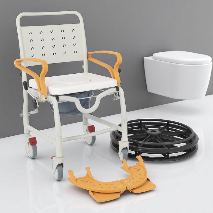 Comfort Plus DM-8088D Soft Turuncu Banyo ve Tuvalet Tekerlekli Sandalye