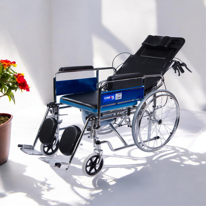 Comfort Plus DY02609GC Sırtı Yatar Tuvaletli Tekerlekli Sandalye