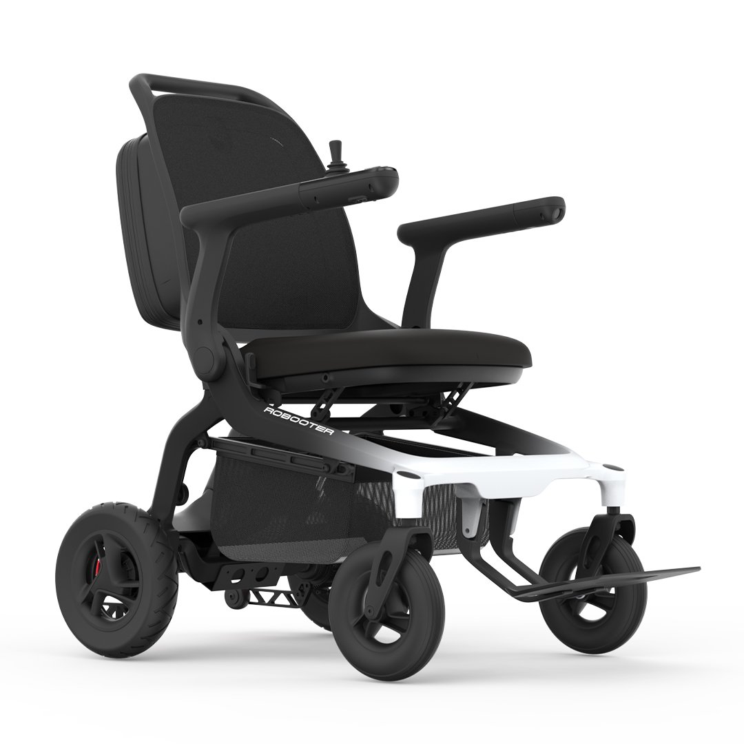Robooter E80 Karbon Fiber Hafif Katlanabilir Akülü Tekerlekli Sandalye