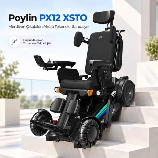 PX12 XSTO Merdiven Çıkan Akülü Tekerlekli Sandalye | HEAX