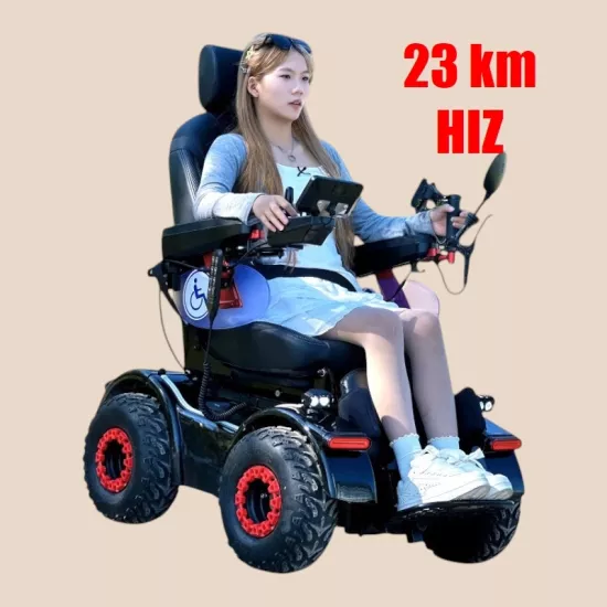 S290 Galactus Akülü Tekerlekli Sandalye 23 KM Hız 